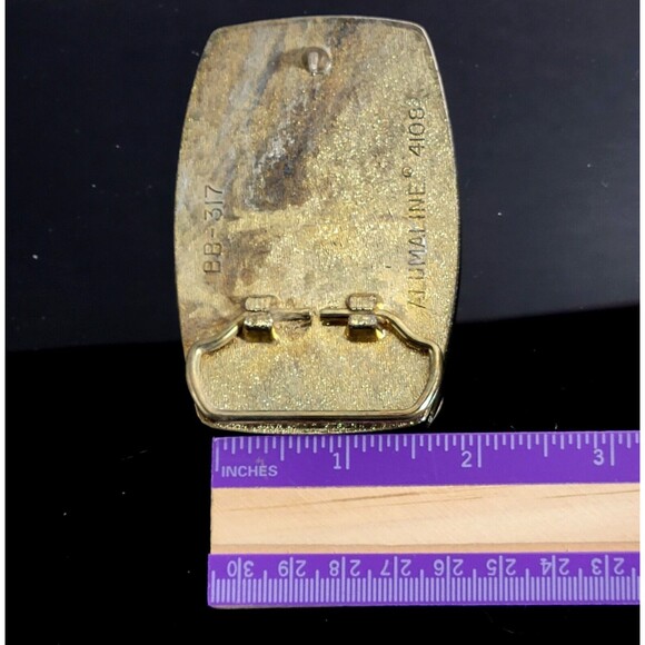 VTG The Stolle Corporation Belt Buckle 3.15" wide Alumaline 4108 BB-317 USA VGC! - Picture 4 of 6